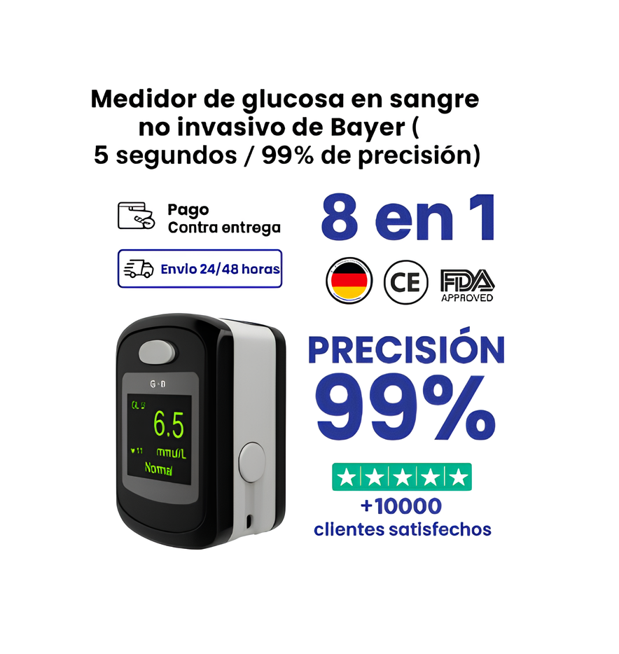 Medidor de glucosa en sangre no invasivo de Bayer (5 segundos / 99% de exactitud)